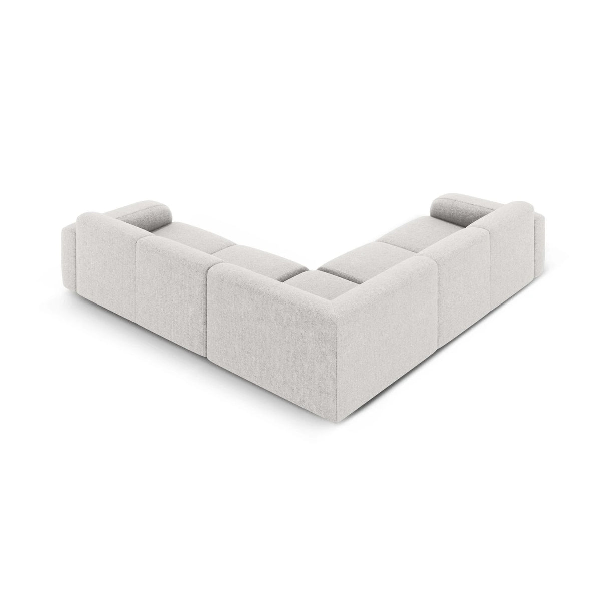 Molino 5-Sitzer Ecksofa symmetrisch, mit Bezug aus Chenille (Haga06) in Hellgrau, 252x252 cm – Bild 4