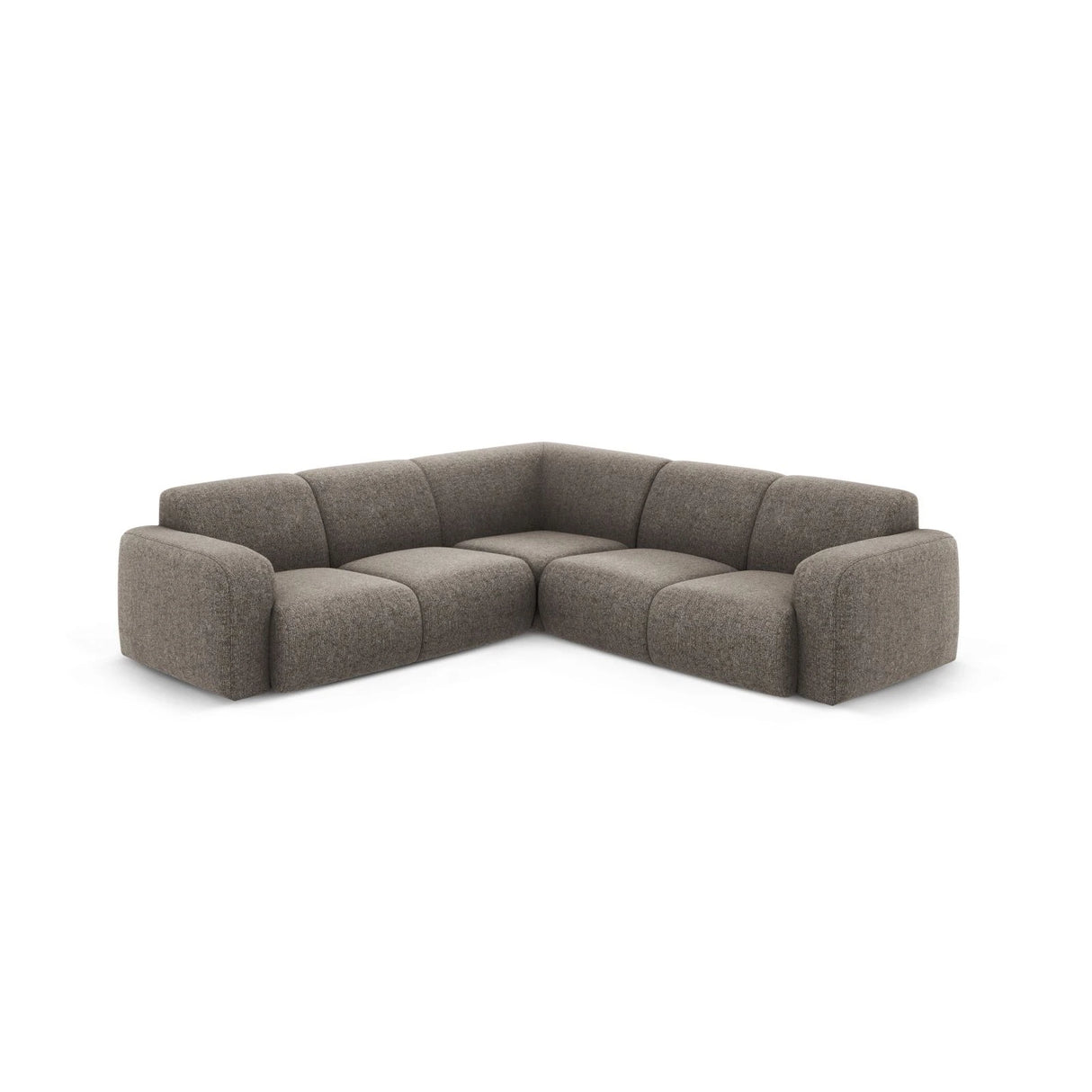 Molino 5-Sitzer Ecksofa symmetrisch, mit Bezug aus Chenille (Haga16) in Grau, 252x252 cm – Bild 1