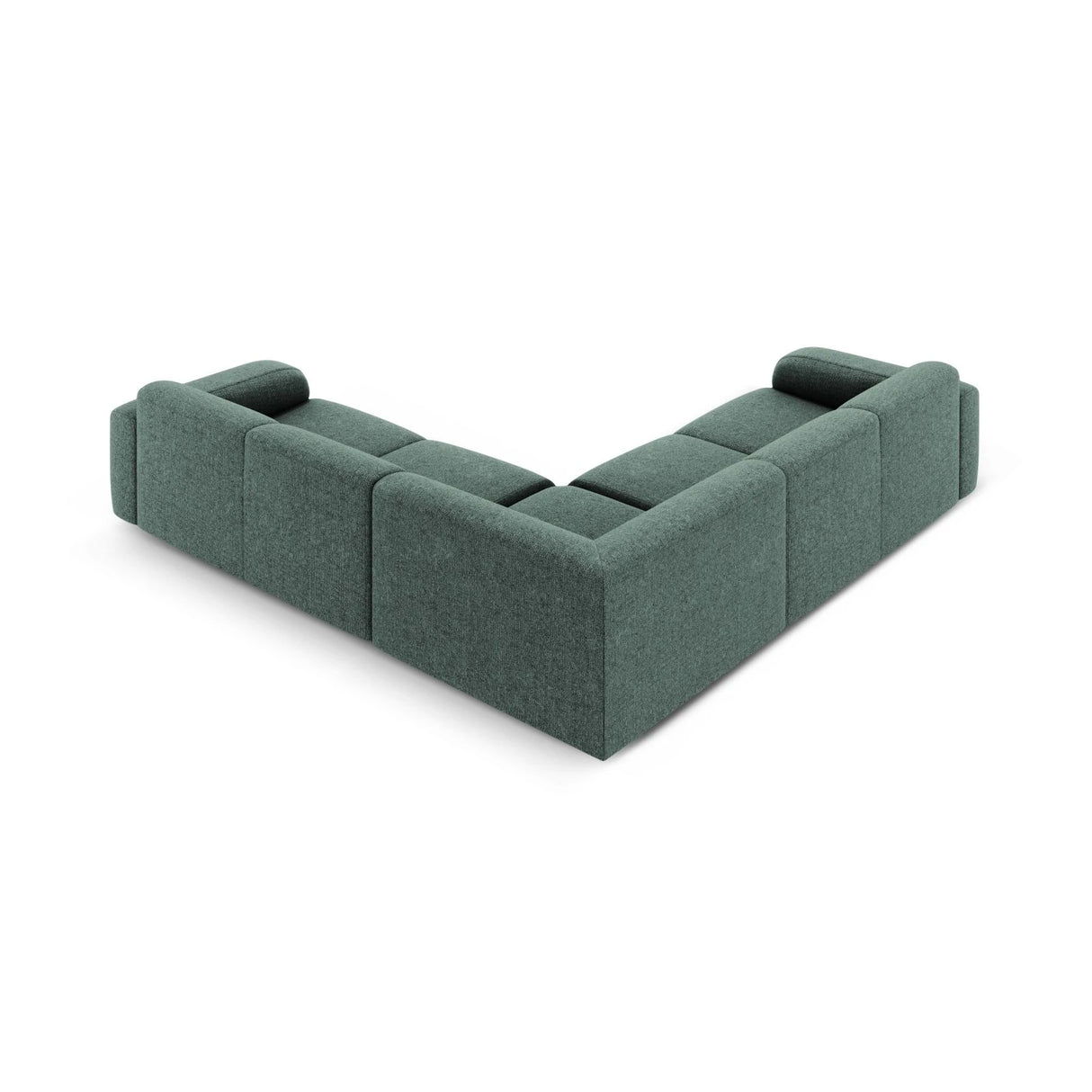 Molino 5-Sitzer Ecksofa symmetrisch, mit Bezug aus Chenille (Haga78) in Petrol, 252x252 cm – Bild 4