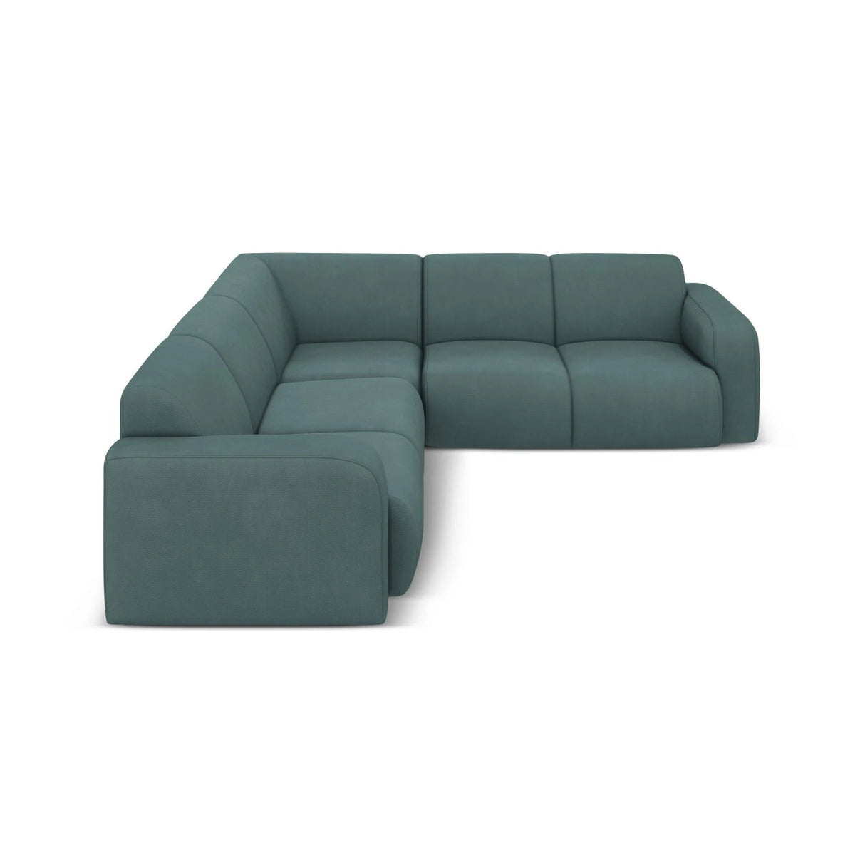 Molino 5-Sitzer Ecksofa symmetrisch, mit Bezug aus Chenille (Reb13) in Sea Green, 252x252 cm – Bild 3