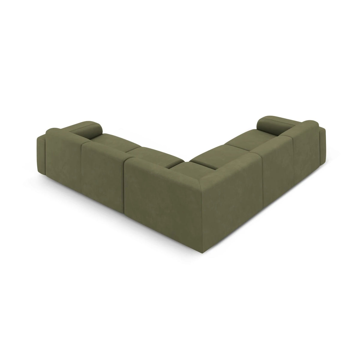 Molino 5-Sitzer Ecksofa symmetrisch, mit Bezug aus Chenille (Reb18) in Light Green, 252x252 cm – Bild 4