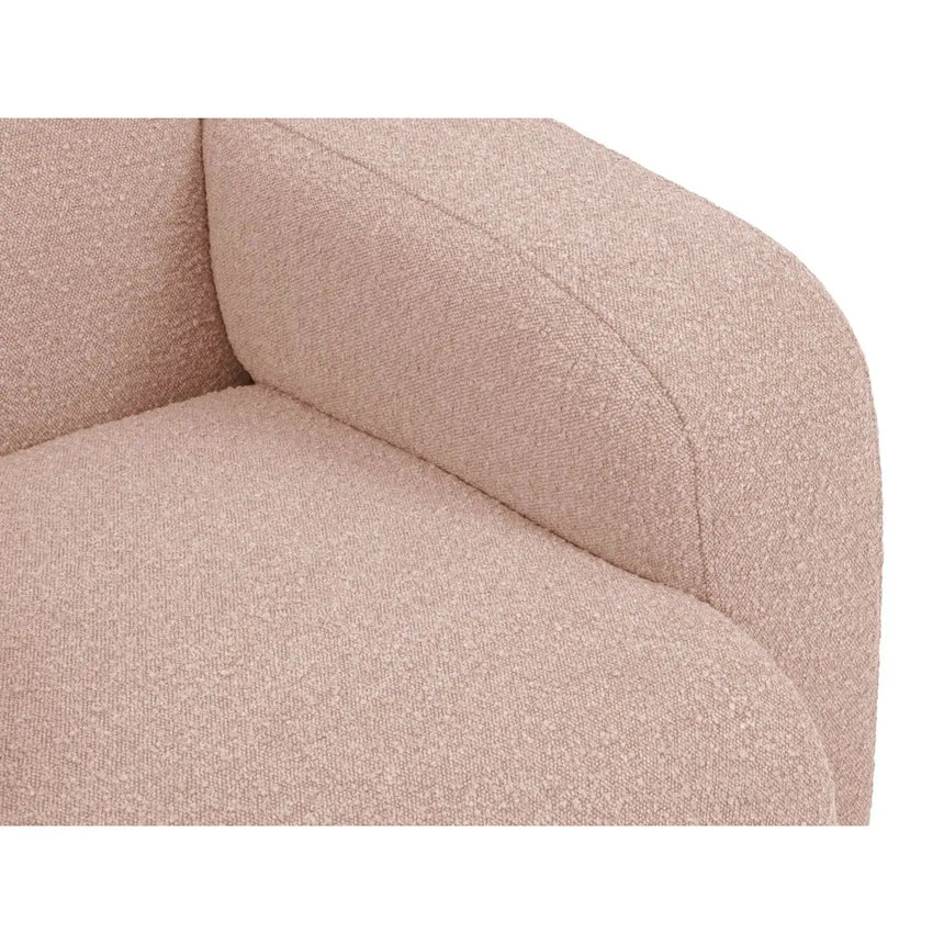 Molino Sessel mit Bezug aus Boucle (Bal2072) in Powder Pink, 105x95 cm – Bild 6