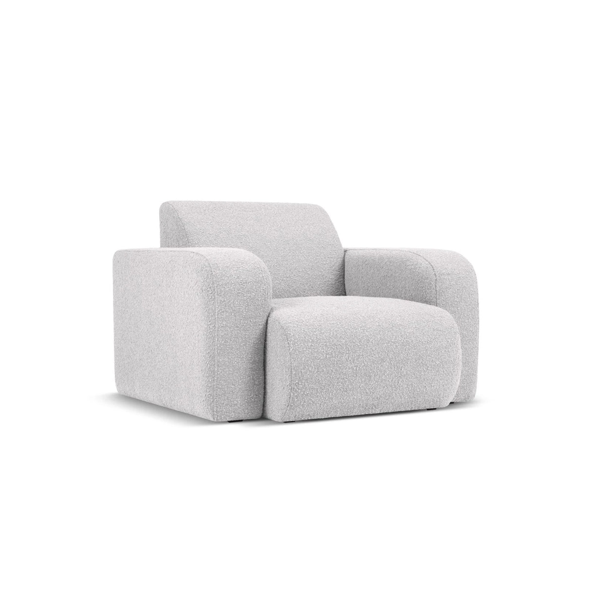 Molino Sessel mit Bezug aus Boucle (Bal2085) in Hellgrau, 105x95 cm – Bild 3