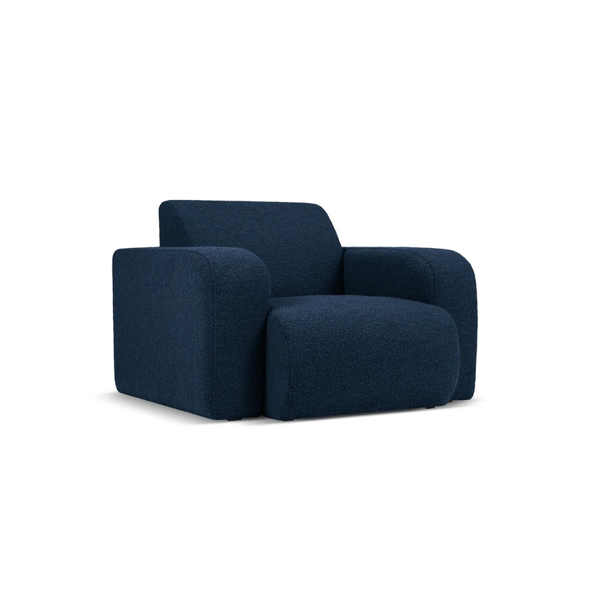 Molino Sessel mit Bezug aus Boucle (Bal2088) in Dunkelblau, 105x95 cm – Bild 3