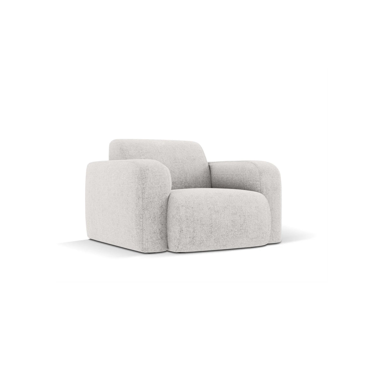 Molino Sessel mit Bezug aus Chenille (Haga06) in Hellgrau, 105x95 cm – Bild 4