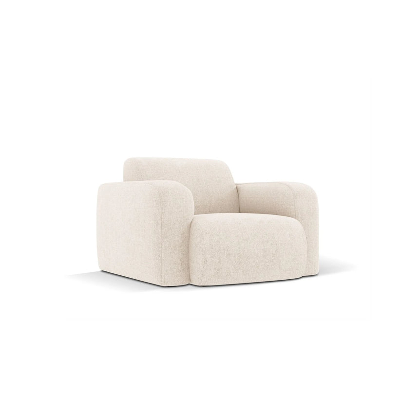 Molino Sessel mit Bezug aus Chenille (Haga23) in Leichtes Beige, 105x95 cm – Bild 4