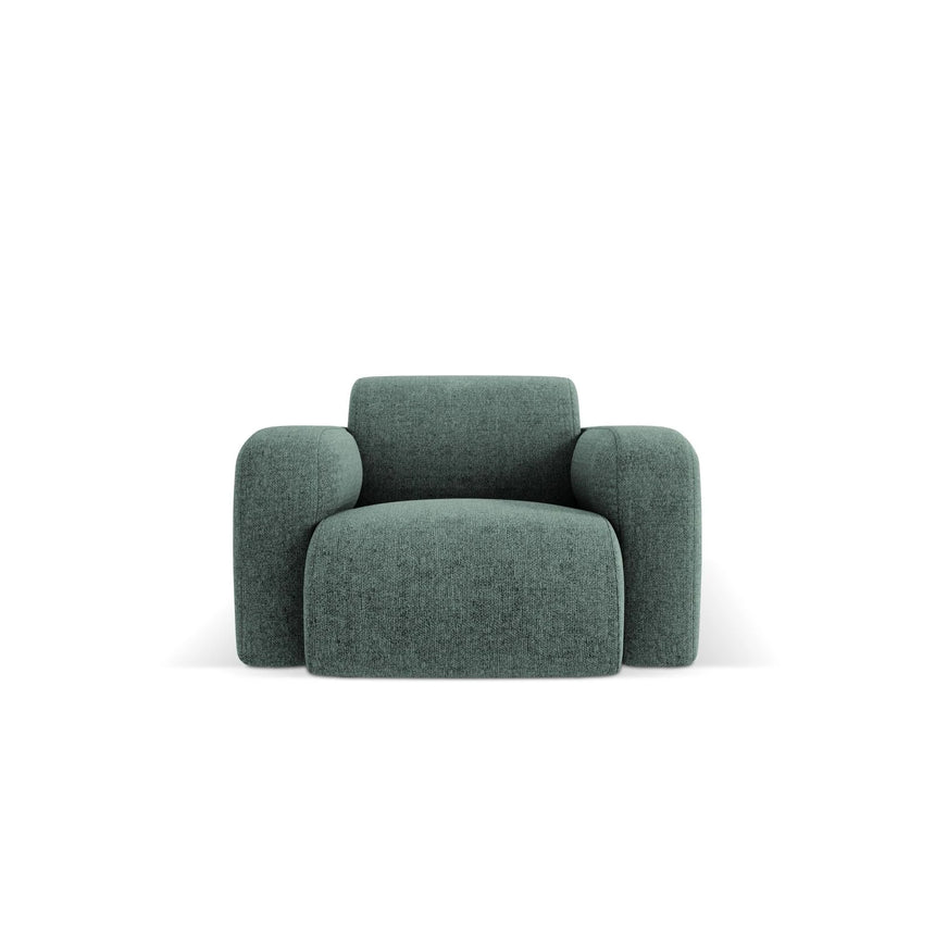 Molino Sessel mit Bezug aus Chenille (Haga78) in Petrol, 105x95 cm – Bild 1