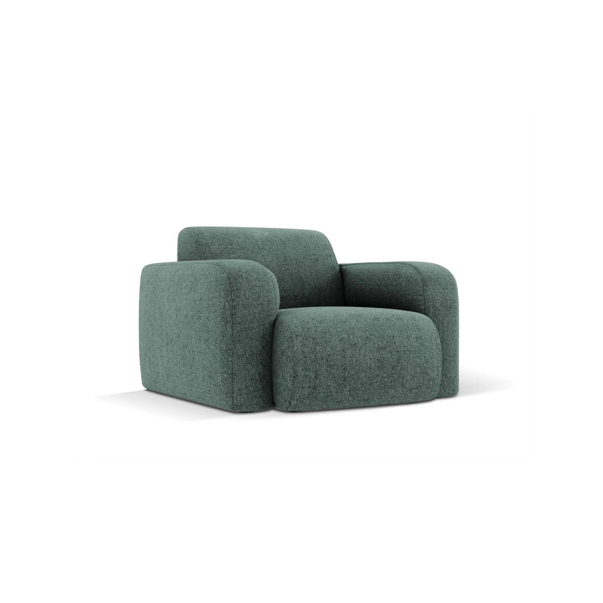 Molino Sessel mit Bezug aus Chenille (Haga78) in Petrol, 105x95 cm – Bild 4