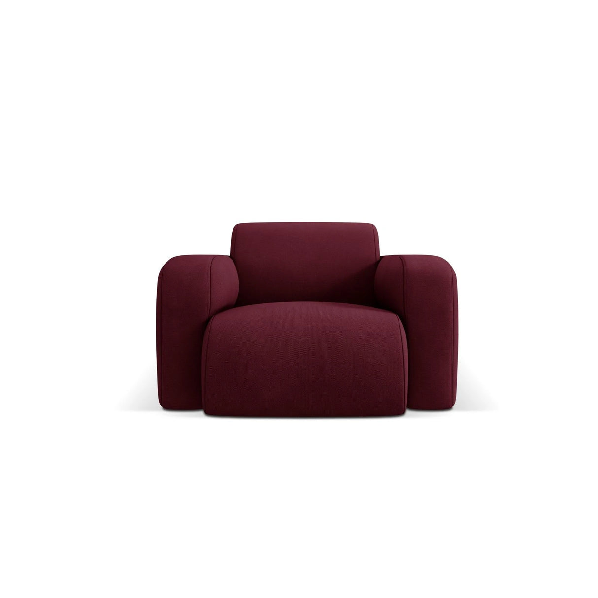 Molino Sessel mit Bezug aus Chenille (Reb10) in Bordeaux, 105x95 cm – Bild 1