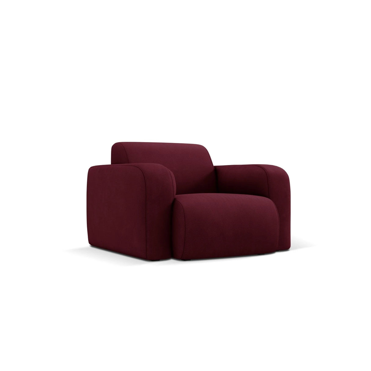 Molino Sessel mit Bezug aus Chenille (Reb10) in Bordeaux, 105x95 cm – Bild 3