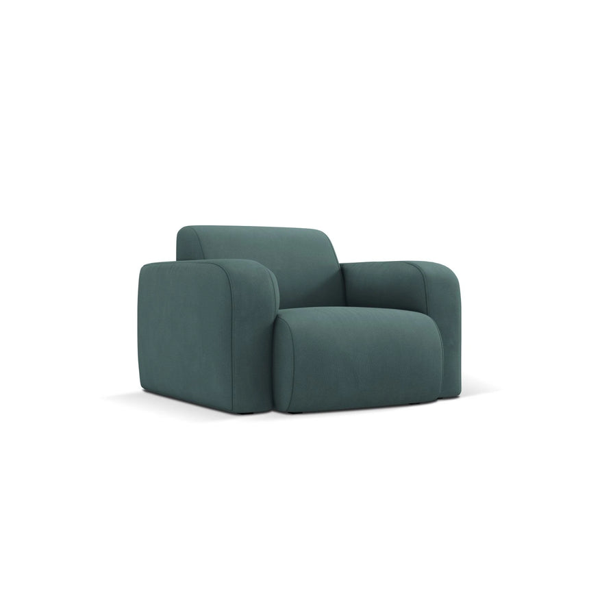 Molino Sessel mit Bezug aus Chenille (Reb13) in Sea Green, 105x95 cm – Bild 3