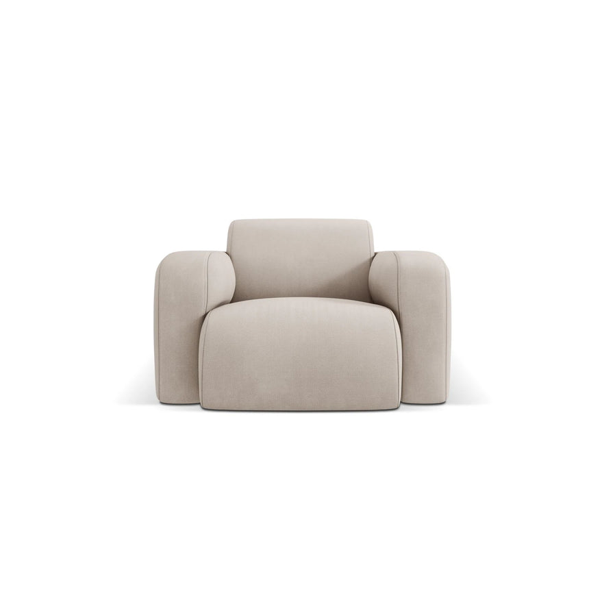 Molino Sessel mit Bezug aus Chenille (Reb25) in Beige, 105x95 cm – Bild 1
