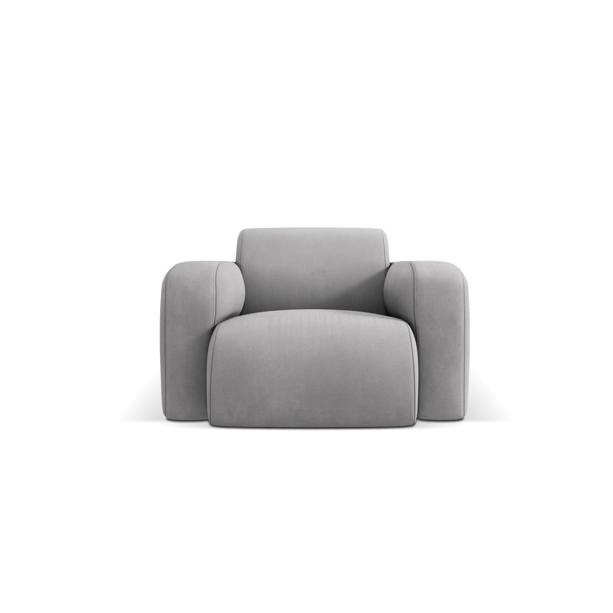 Molino Sessel mit Bezug aus Chenille (Reb5) in Hellgrau, 105x95 cm – Bild 1