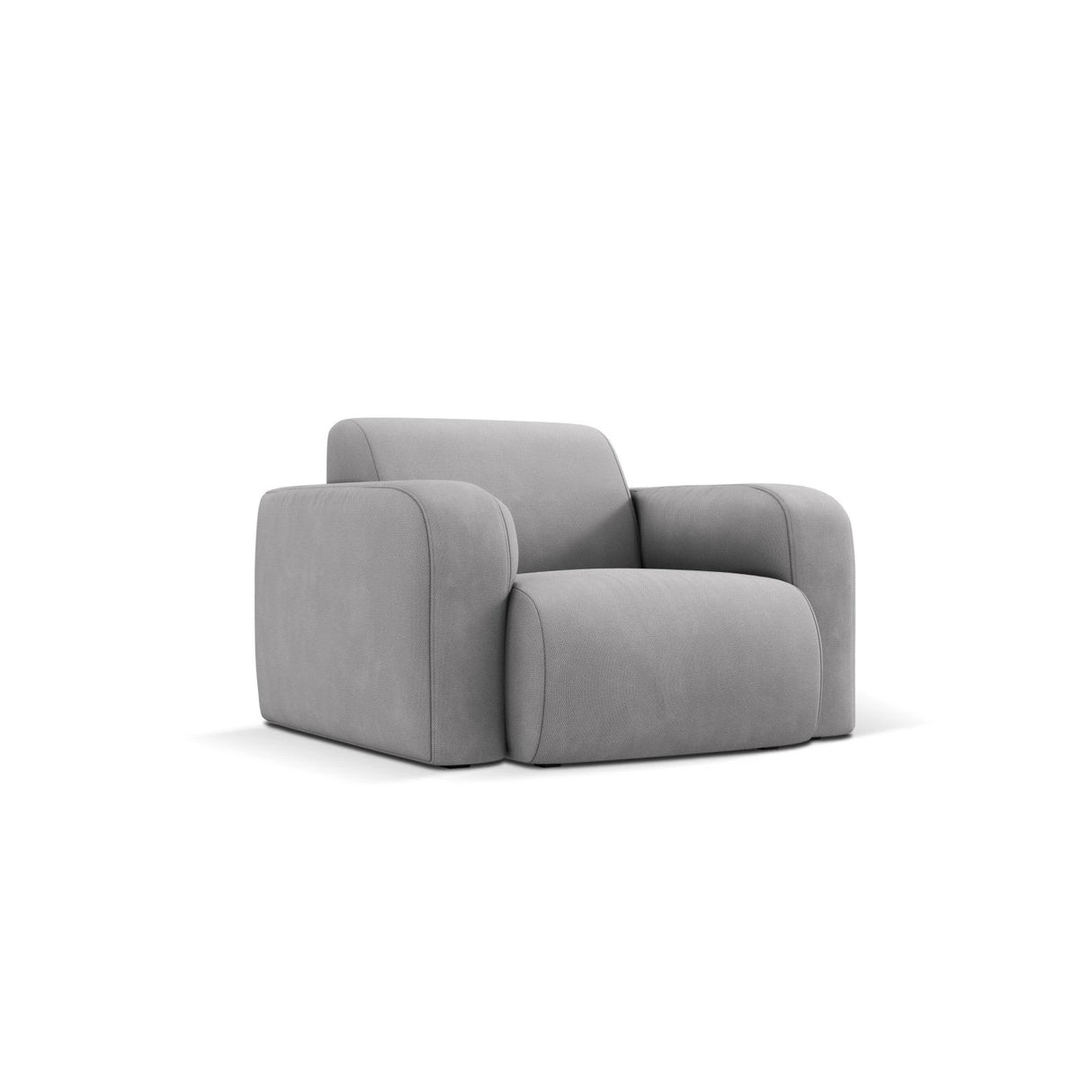 Molino Sessel mit Bezug aus Chenille (Reb5) in Hellgrau, 105x95 cm – Bild 3