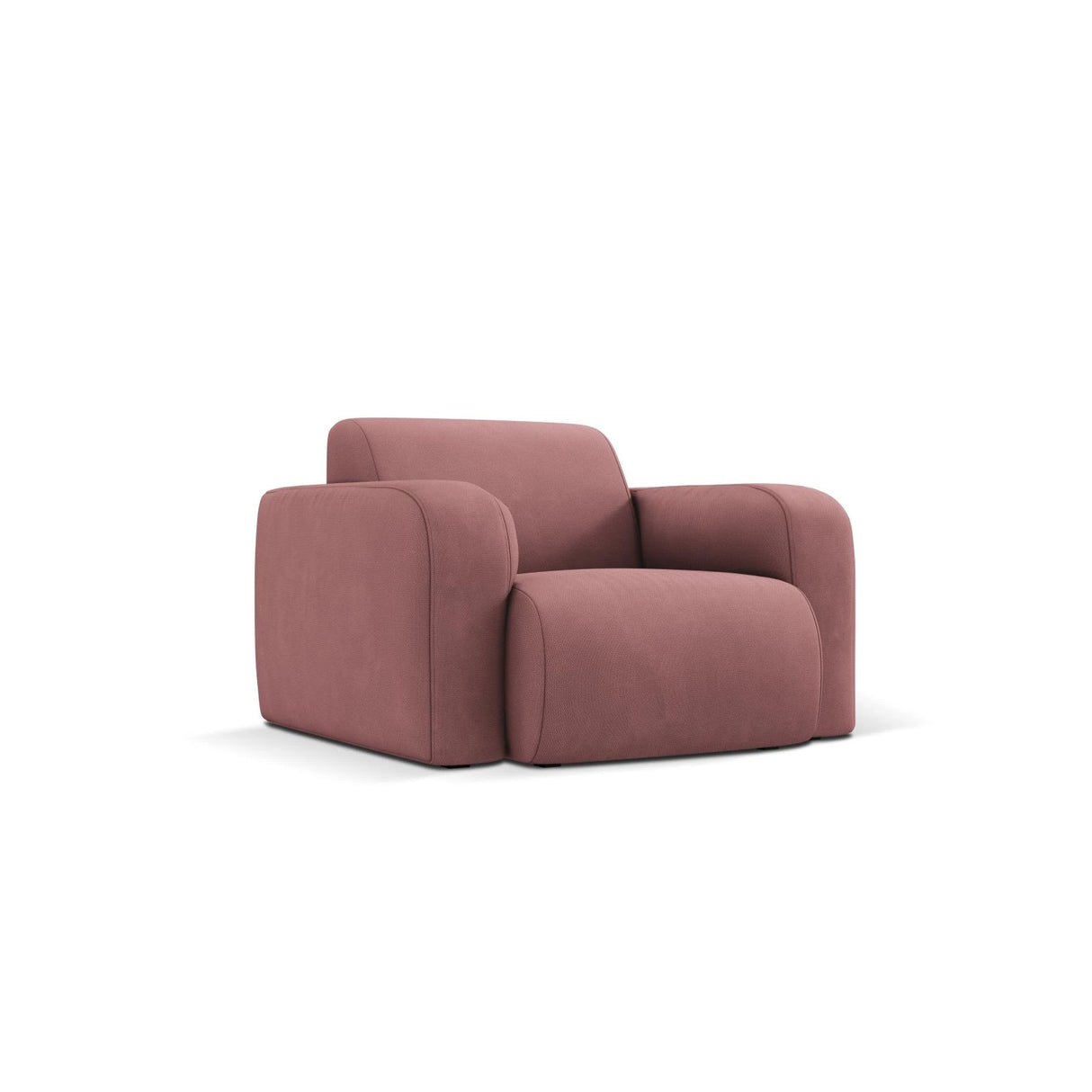 Molino Sessel mit Bezug aus Chenille (Reb7) in Rosa, 105x95 cm – Bild 3
