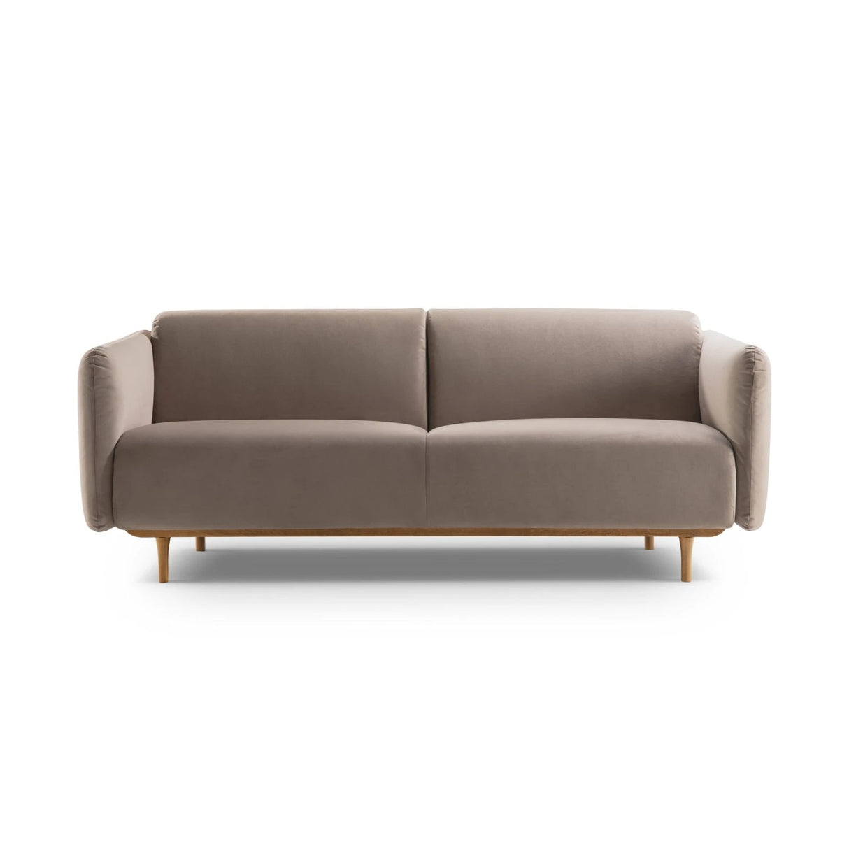 Noomi 3-Sitzer Sofa aus Samt (PariKha) in Concrete, 196x94 cm – Bild 1