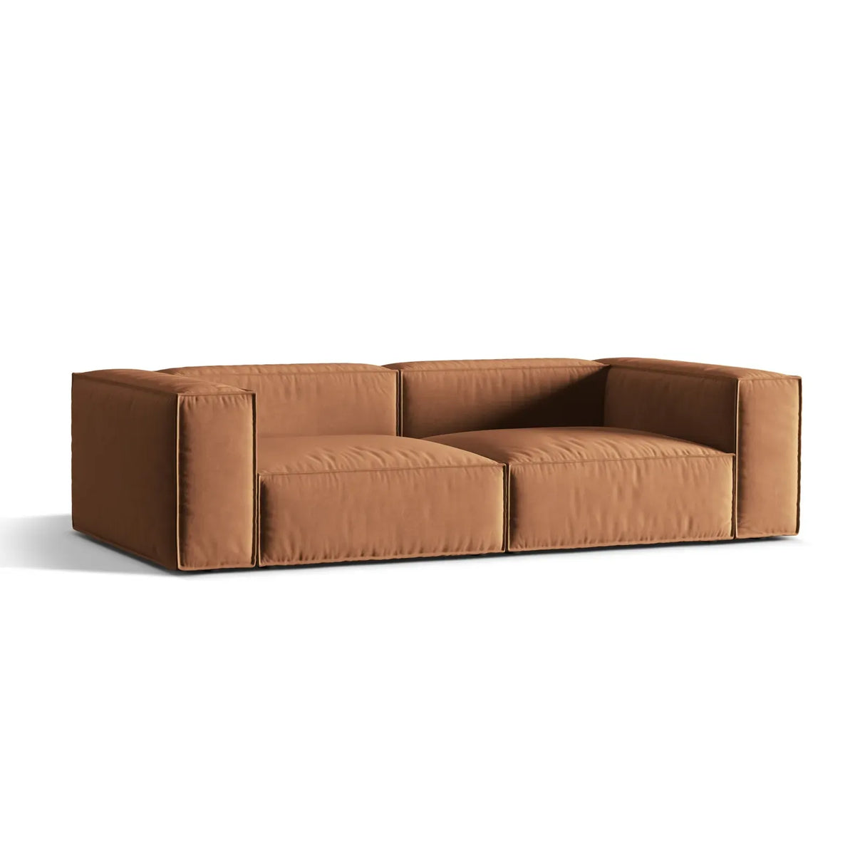 Nuria 4-Sitzer Sofa mit Bezug in Samt, Strukturstoff oder Boucle-Stoff, 250x110 cm - ZEN ZONE Furniture