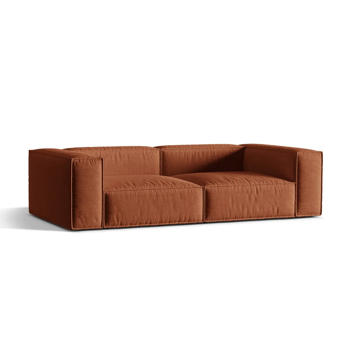 Nuria 4-Sitzer Sofa mit Bezug in Samt, Strukturstoff oder Boucle-Stoff, 250x110 cm - ZEN ZONE Furniture