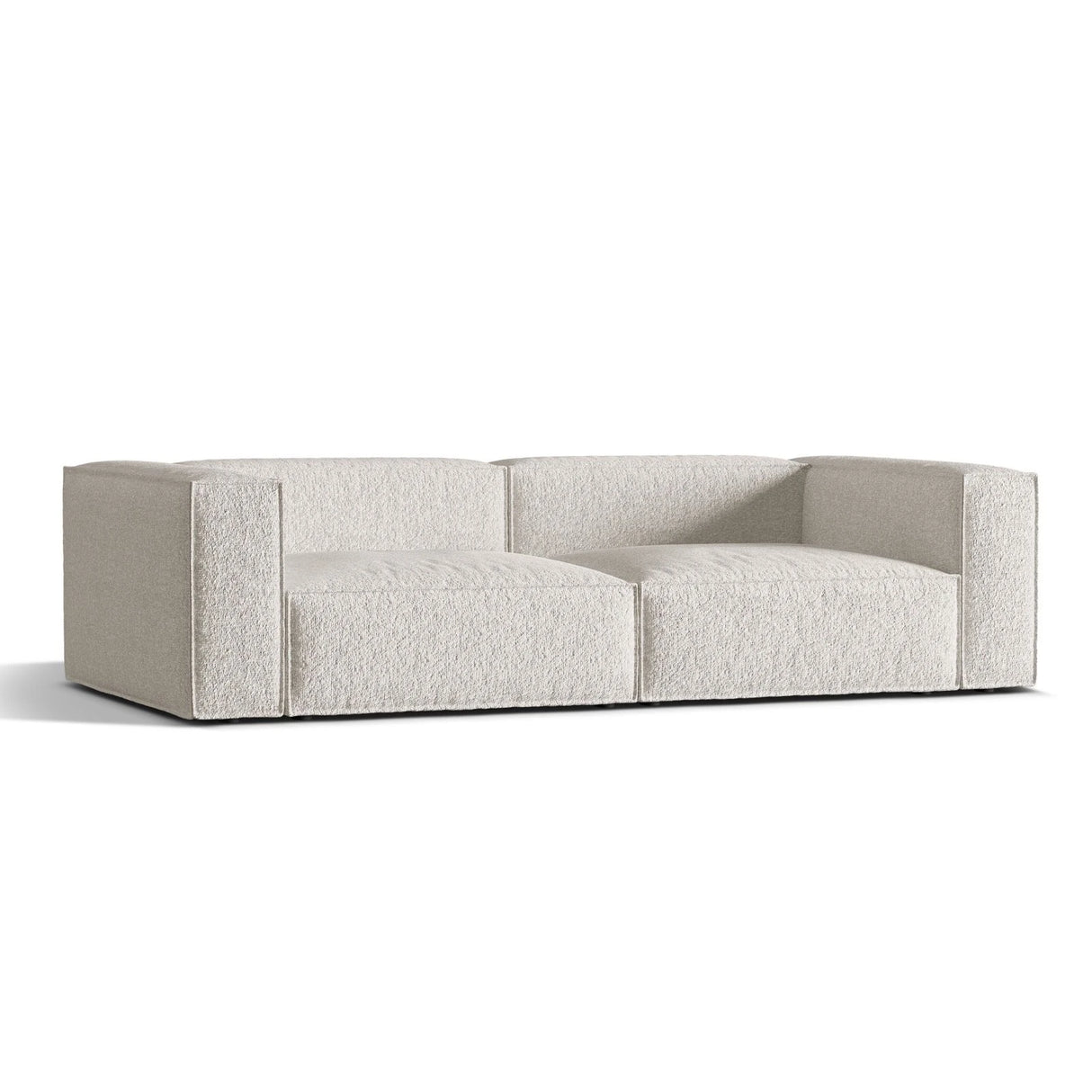 Nuria 5-Sitzer Sofa mit Bezug aus Boucle (MonPea) in Grey Beige Melange, 110x290 cm – Bild 3