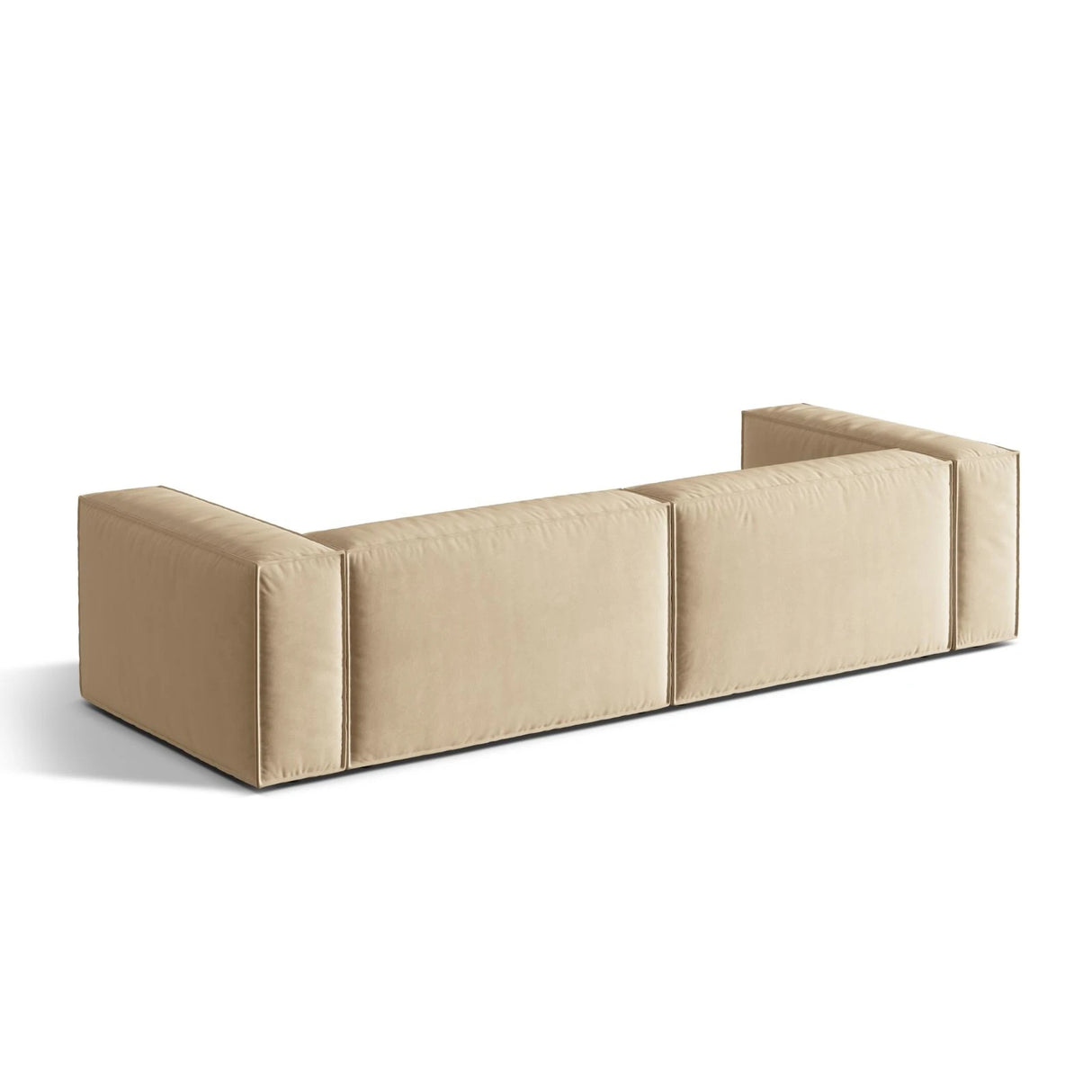 Nuria 5-Sitzer Sofa mit Bezug aus Samt (PariBei) in Nude, 110x290 cm – Bild 4