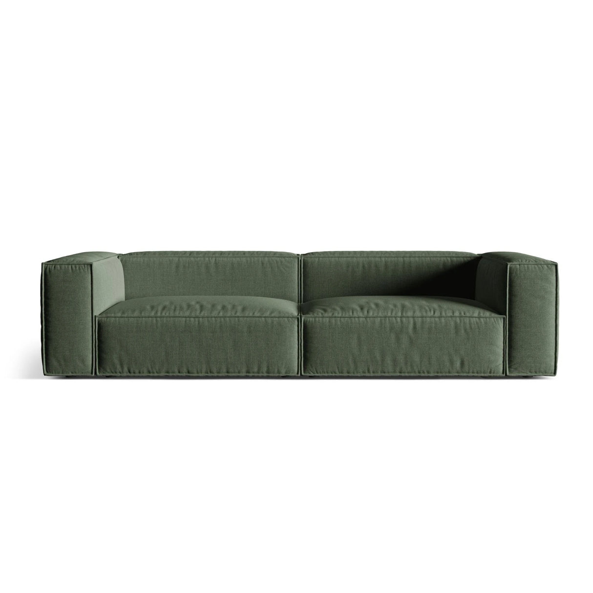 Nuria 5-Sitzer Sofa mit Bezug aus Strukturierter Stoff (Lib12) in Moss Green, 110x290 cm – Bild 1