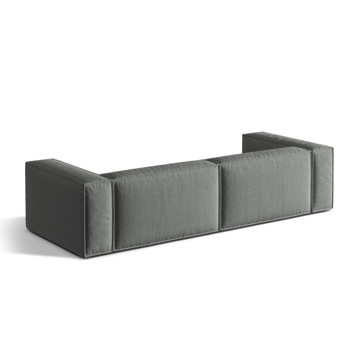 Nuria 5-Sitzer Sofa mit Bezug aus Strukturierter Stoff (Lib20) in Grau, 110x290 cm – Bild 4