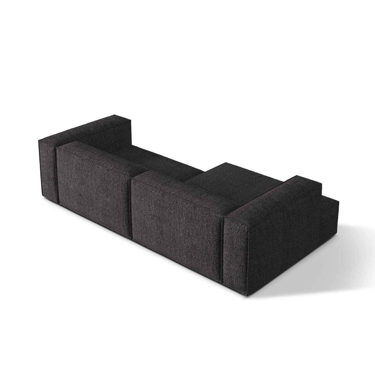 Nuria Ecksofa Links, mit Bezug aus Boucle (MoAn) in Anthrazit, 147x292 cm – Bild 5