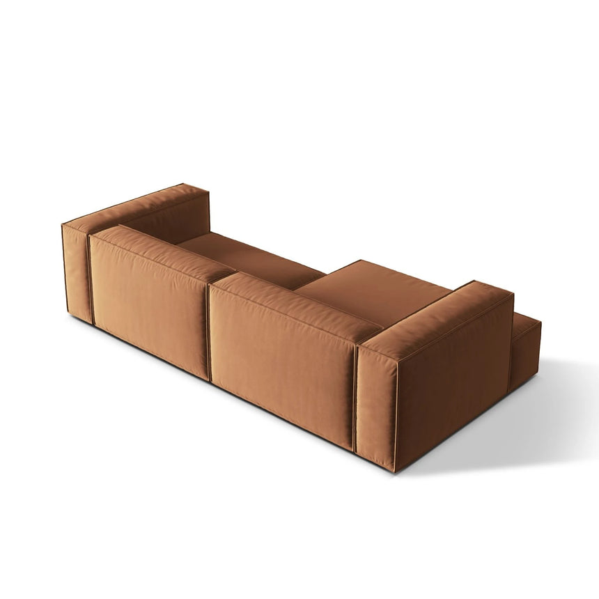 Nuria Ecksofa Links, mit Bezug aus Samt (ParTej) in Honey, 147x292 cm – Bild 5