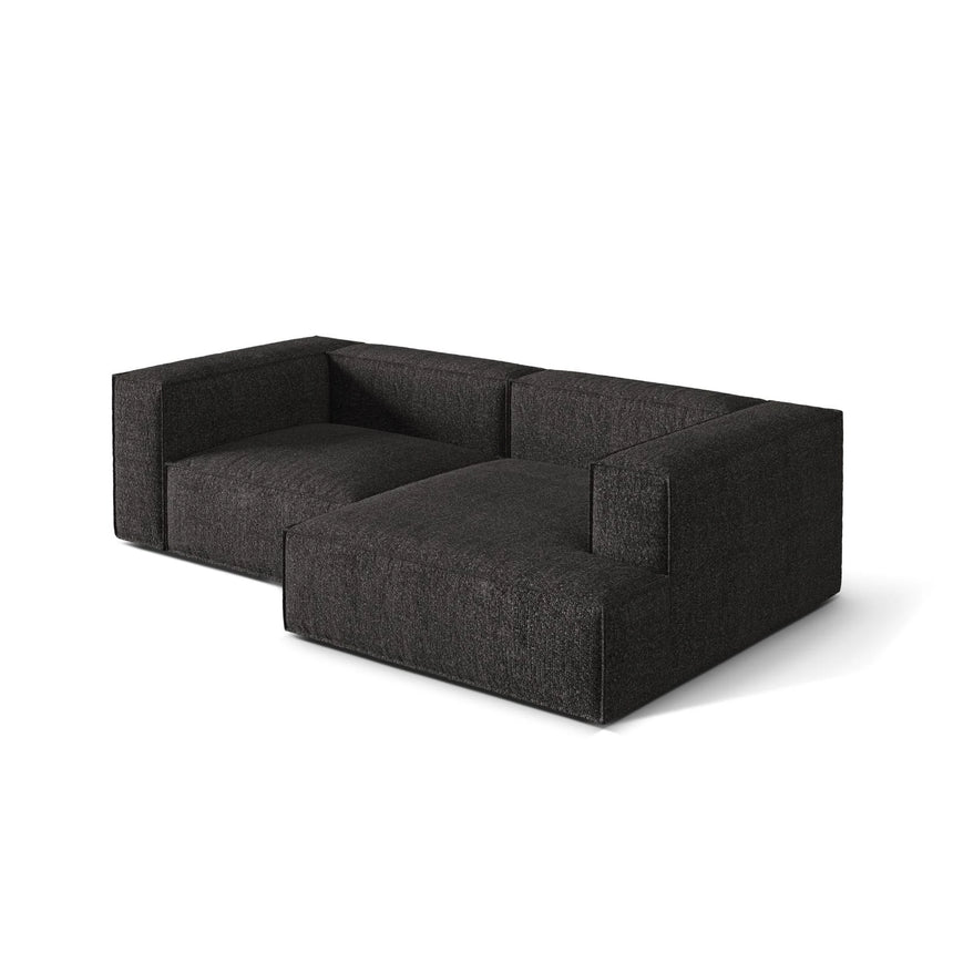 Nuria Ecksofa Rechts, mit Bezug aus Boucle (MoAn) in Anthrazit, 147x252 cm – Bild 4
