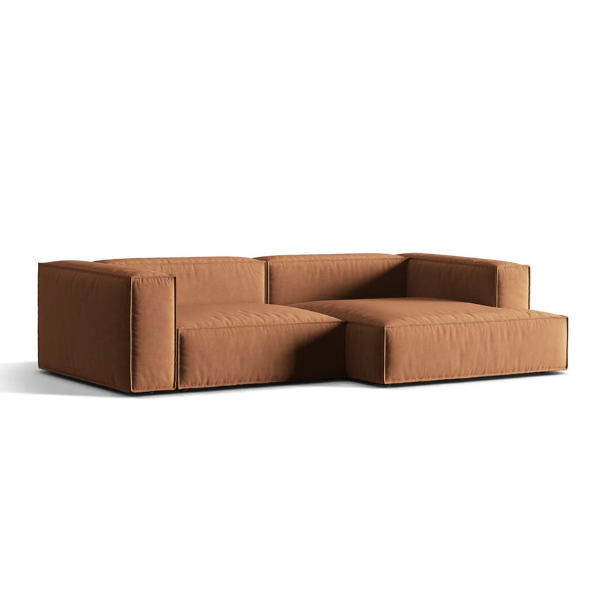 Nuria Ecksofa Rechts, mit Bezug aus Samt (ParTej) in Honey, 147x292 cm – Bild 3