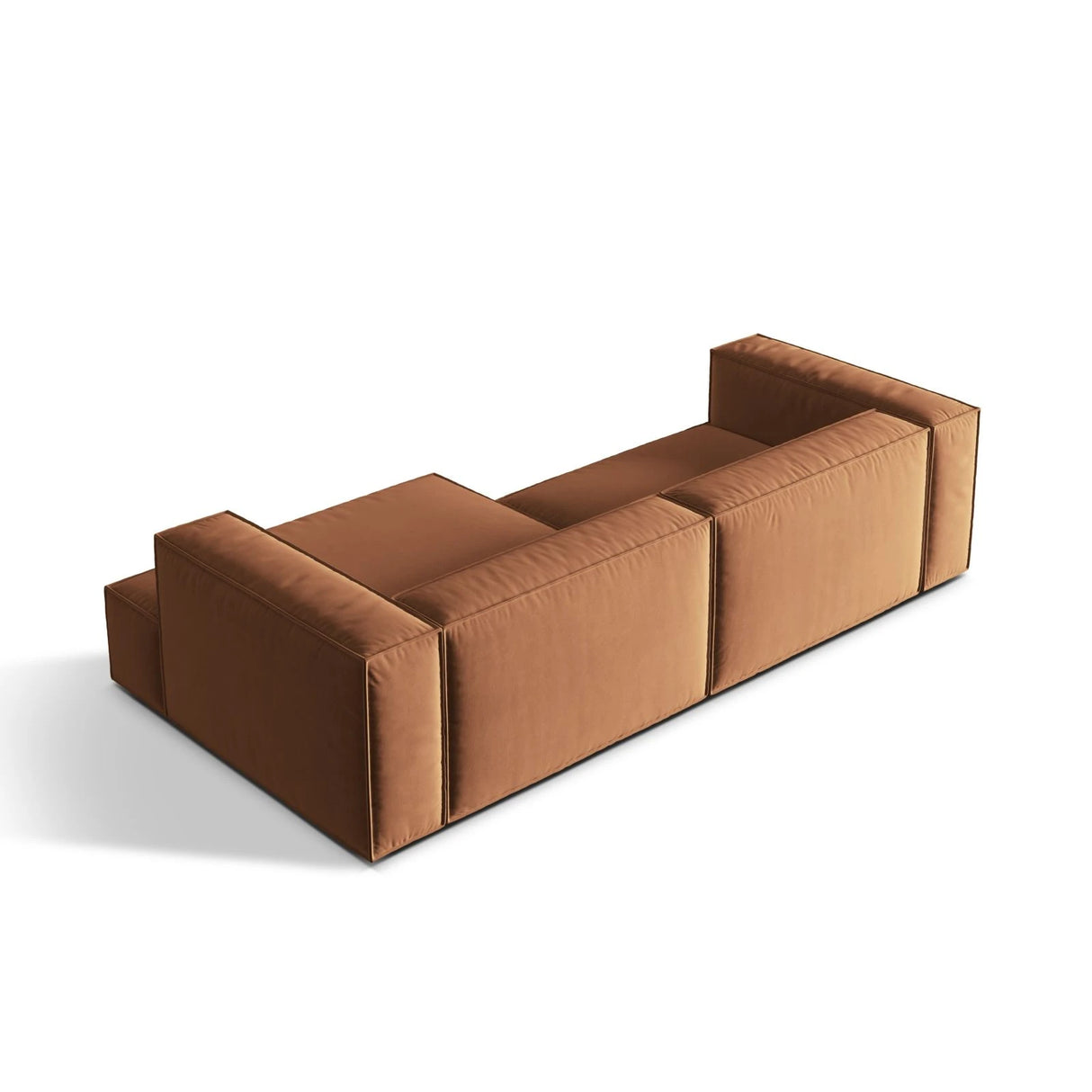 Nuria Ecksofa Rechts, mit Bezug aus Samt (ParTej) in Honey, 147x292 cm – Bild 5