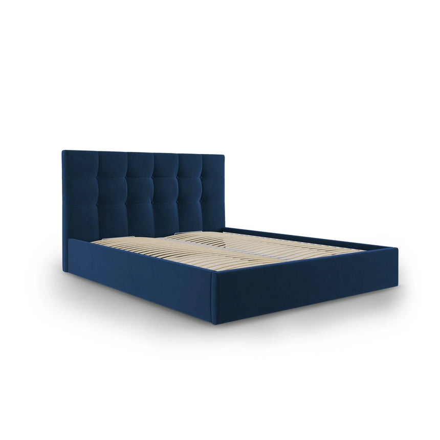 Phaedra Bett mit Stauraum und Kopfteil in Samt (Mat79) in Königsblau, 180x200 cm – Bild 4