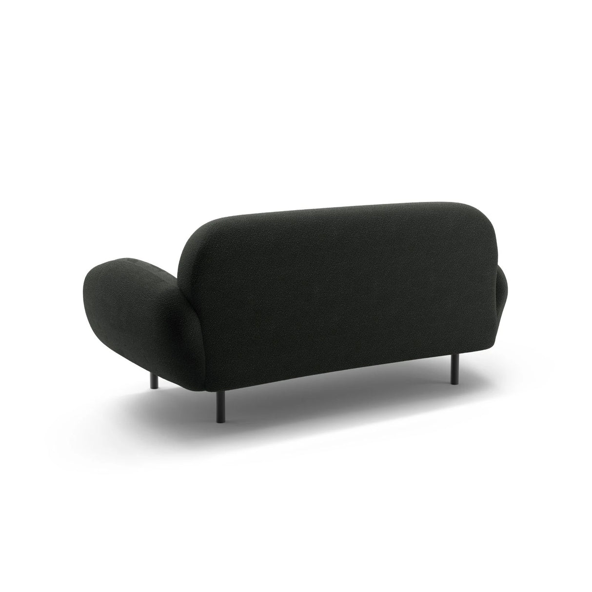Poppy 2-Sitzer Sofa aus Boucle (Baloo 2082) in Schwarz, 148x72 cm – Bild 5