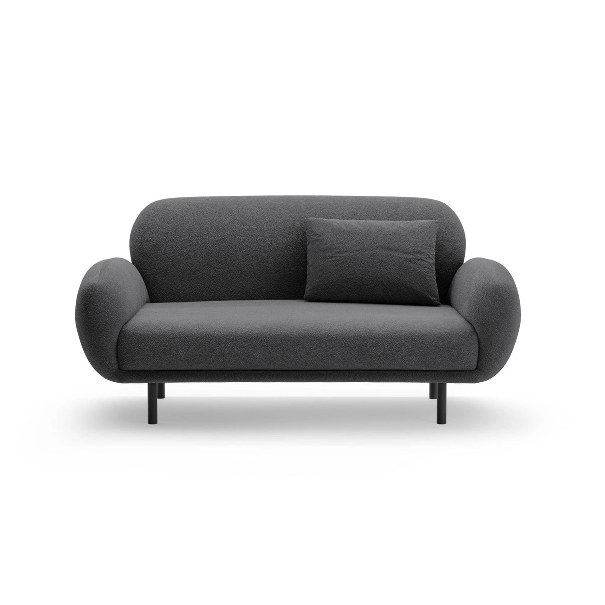 Poppy 2-Sitzer Sofa aus Boucle (Baloo 2083) in Dunkelgrau, 148x72 cm – Bild 1