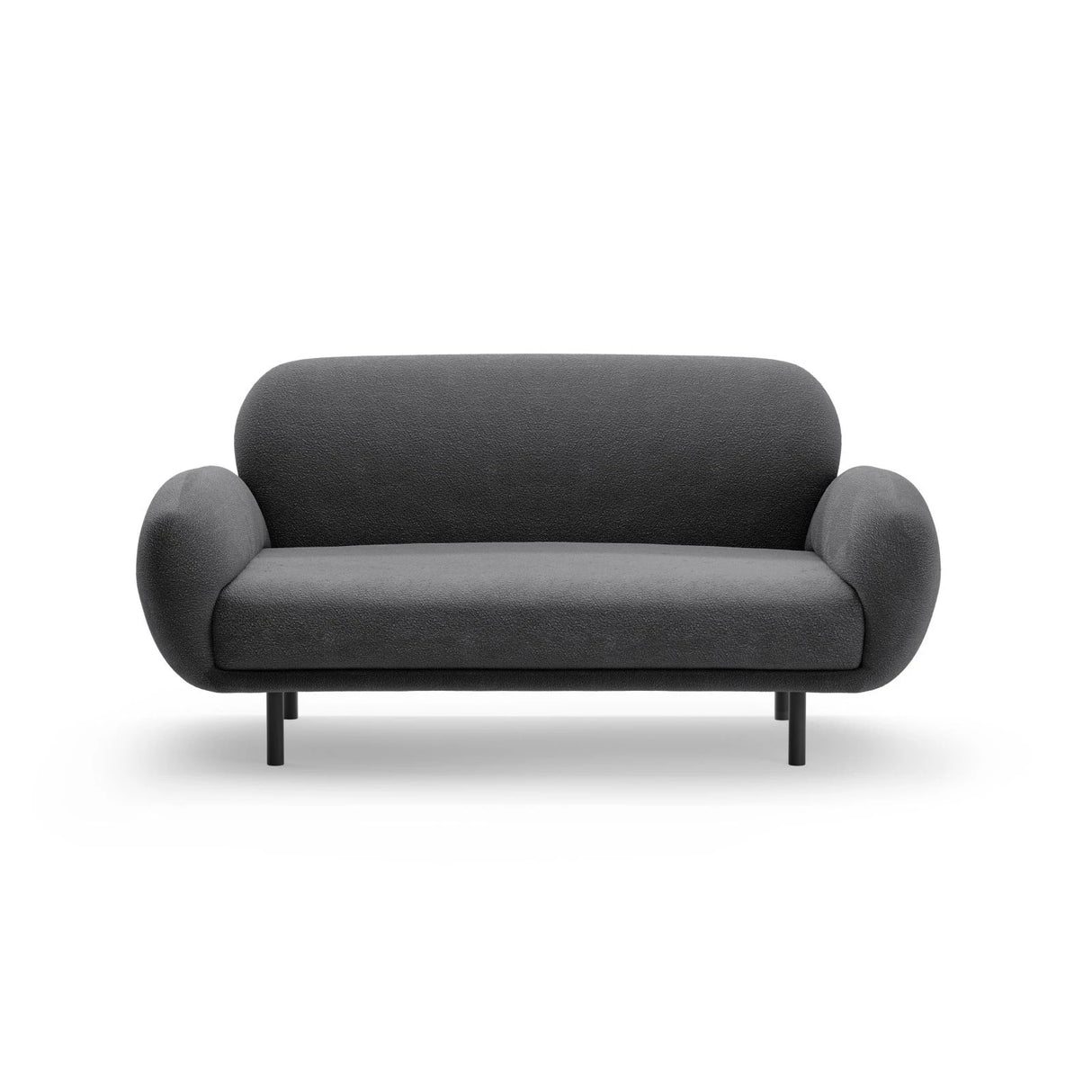 Poppy 2-Sitzer Sofa aus Boucle (Baloo 2083) in Dunkelgrau, 148x72 cm – Bild 3