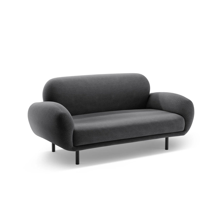 Poppy 2-Sitzer Sofa aus Boucle (Baloo 2083) in Dunkelgrau, 148x72 cm – Bild 4