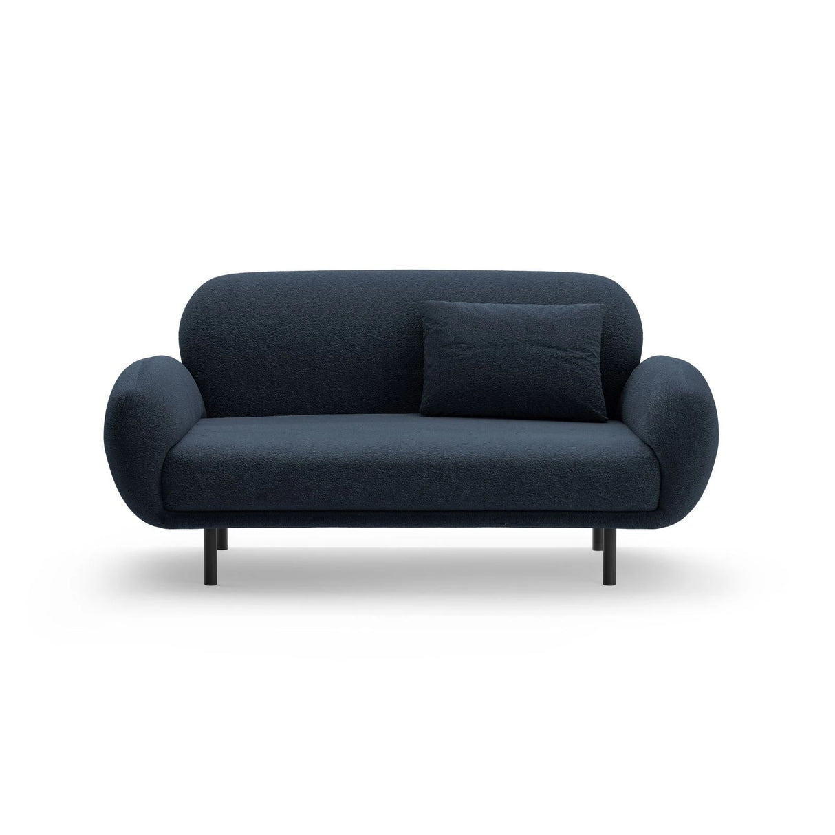 Poppy 2-Sitzer Sofa aus Boucle (Baloo 2088) in Dunkelblau, 148x72 cm – Bild 1
