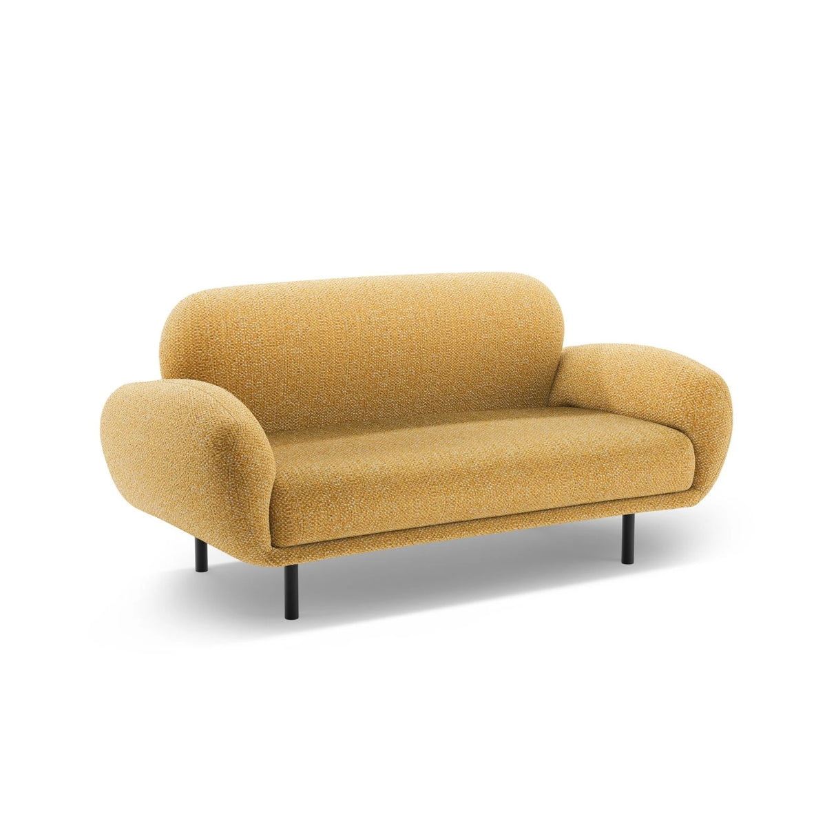 Poppy 2-Sitzer Sofa aus Chenille (SILENCIO 53) in Senf, 148x72 cm – Bild 4
