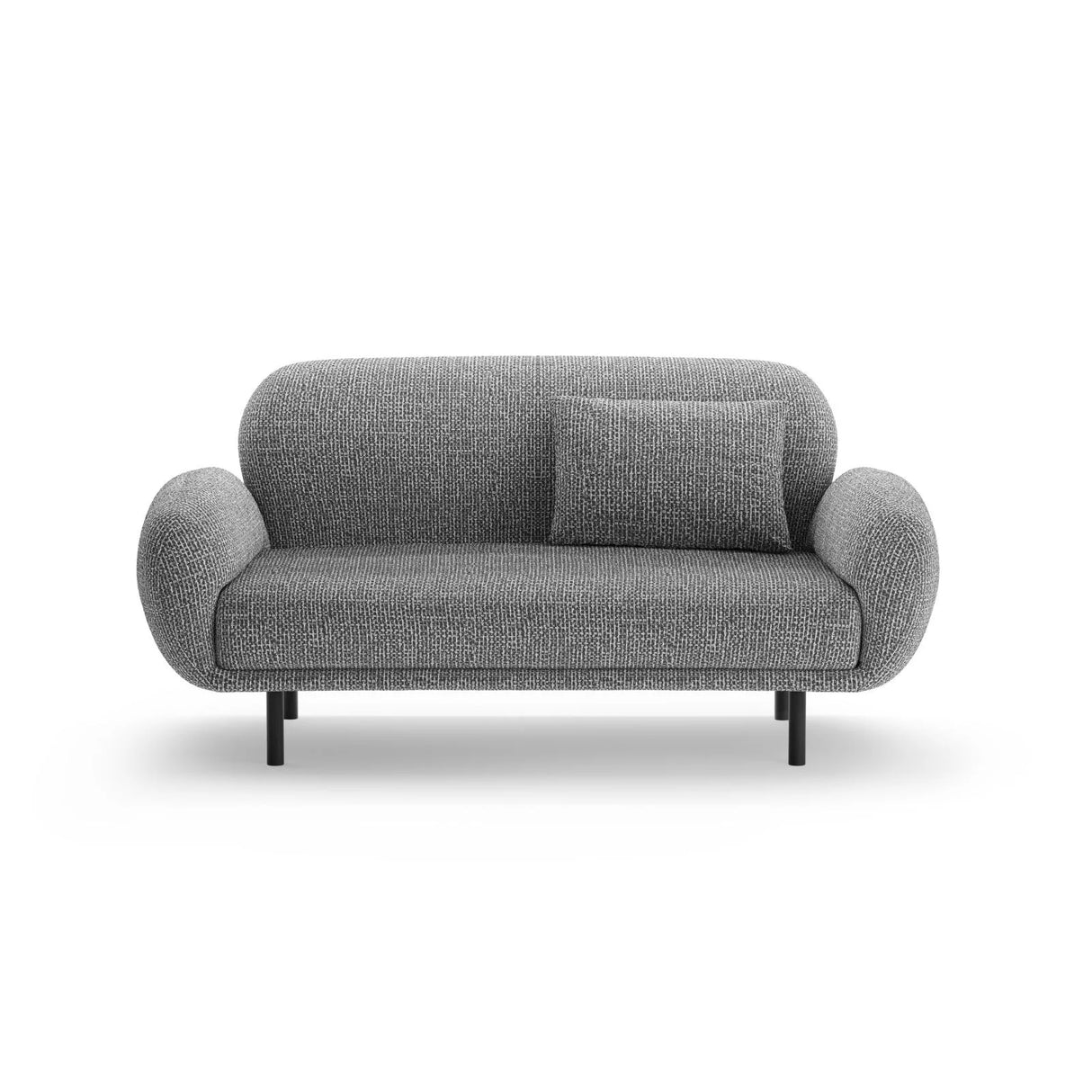 Poppy 2-Sitzer Sofa aus Chenille (SILENCIO 97) in Dunkelgrau, 148x72 cm – Bild 1