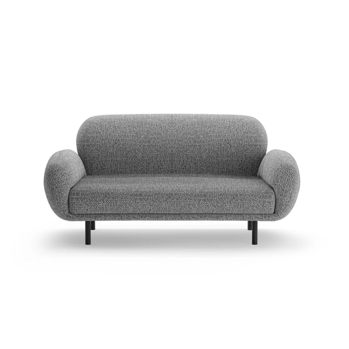 Poppy 2-Sitzer Sofa aus Chenille (SILENCIO 97) in Dunkelgrau, 148x72 cm – Bild 3
