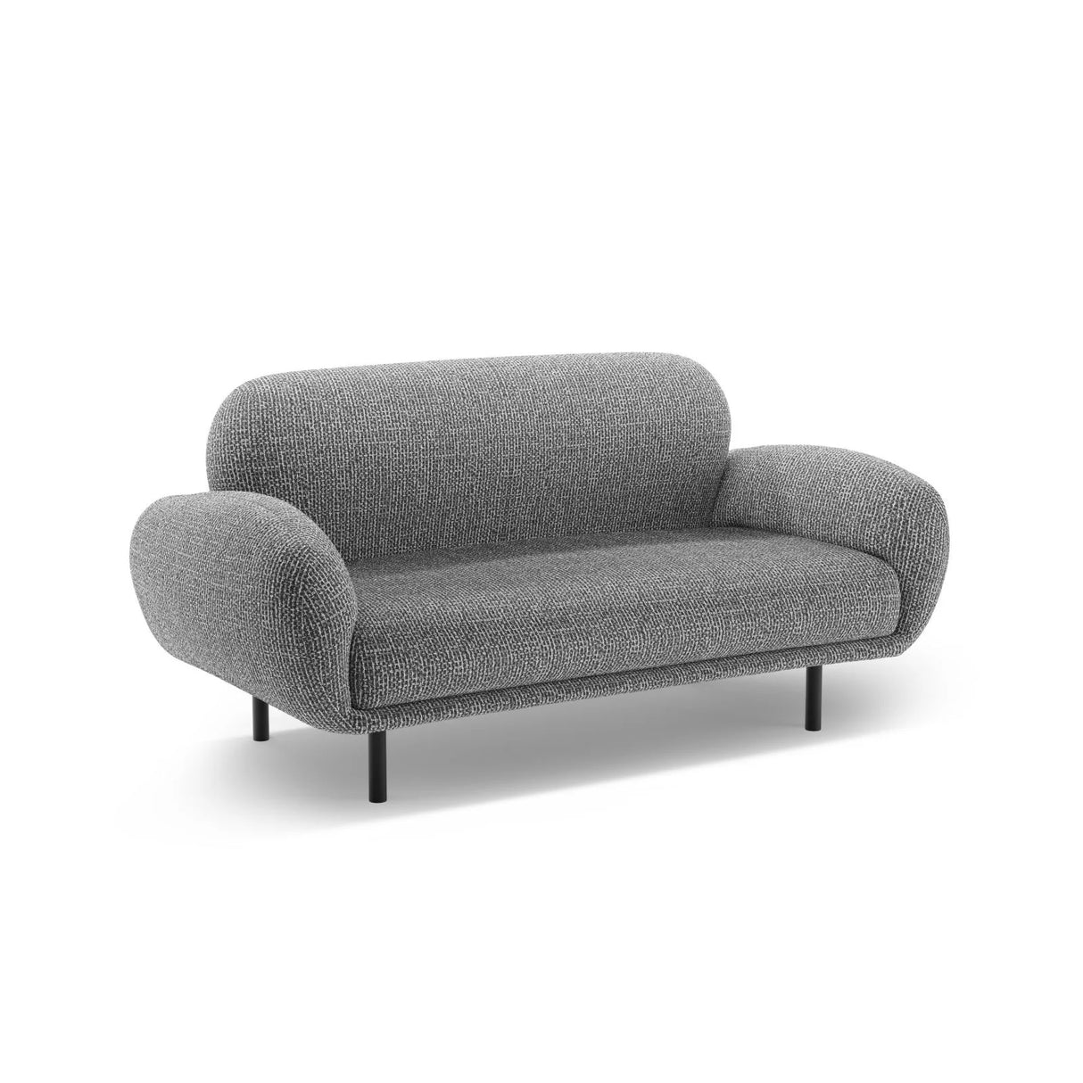 Poppy 2-Sitzer Sofa aus Chenille (SILENCIO 97) in Dunkelgrau, 148x72 cm – Bild 4