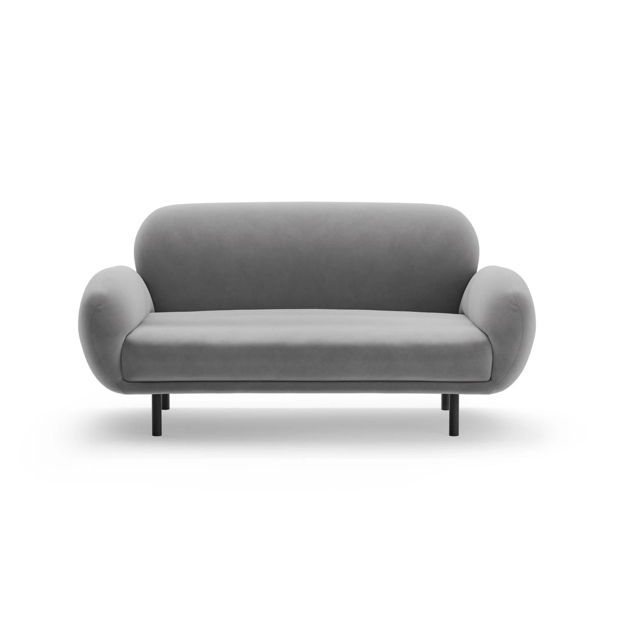 Poppy 2-Sitzer Sofa aus Samt (Casino Ash) in Hellgrau, 148x72 cm – Bild 3