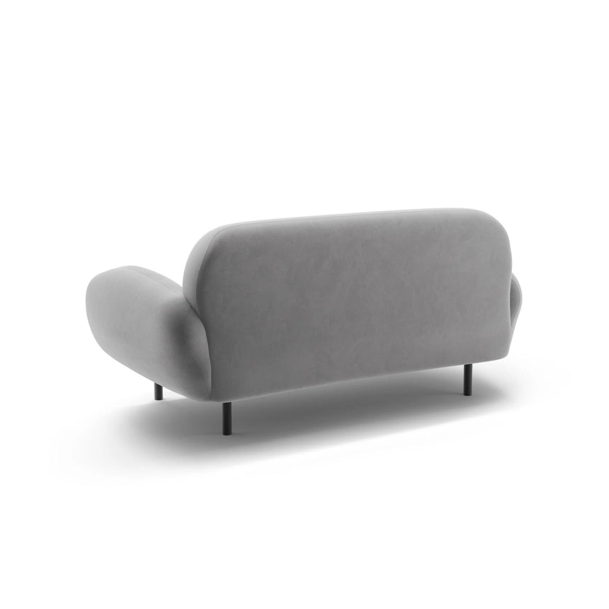 Poppy 2-Sitzer Sofa aus Samt (Casino Ash) in Hellgrau, 148x72 cm – Bild 5