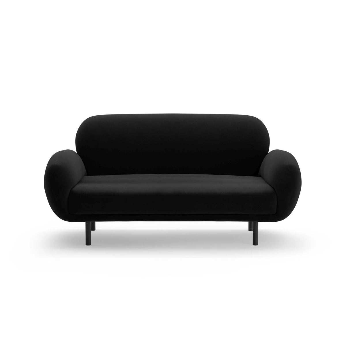 Poppy 2-Sitzer Sofa aus Samt (Casino Black) in Schwarz, 148x72 cm – Bild 3