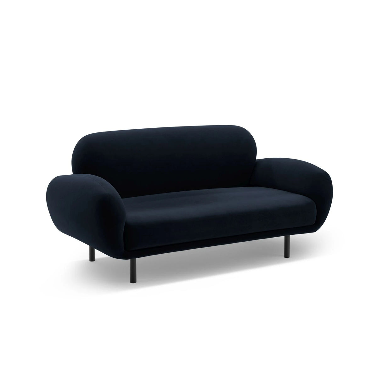 Poppy 2-Sitzer Sofa aus Samt (Casino Deep Blue) in Königsblau, 148x72 cm – Bild 4