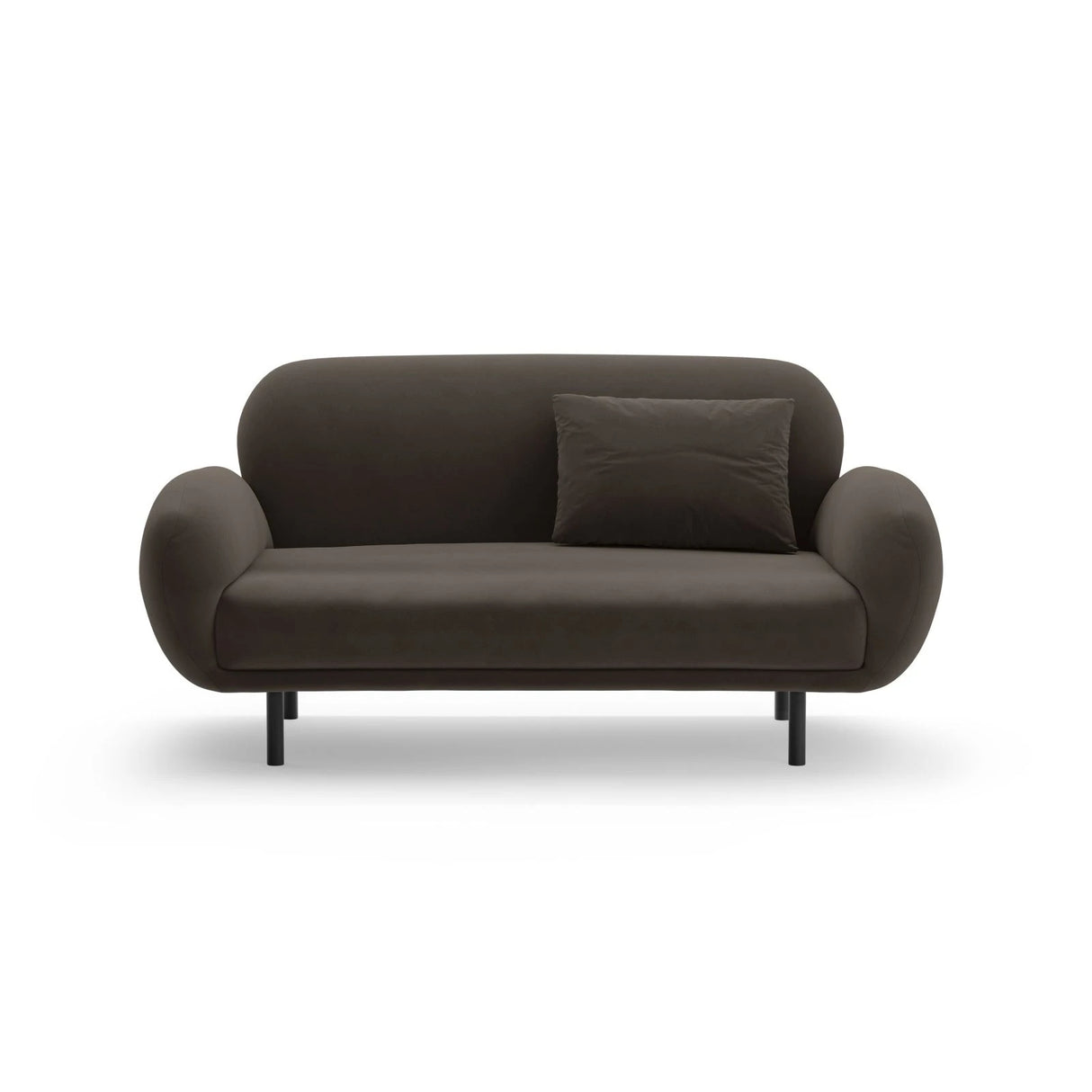 Poppy 2-Sitzer Sofa aus Samt (Casino Ebony) in Ebenholz, 148x72 cm – Bild 1