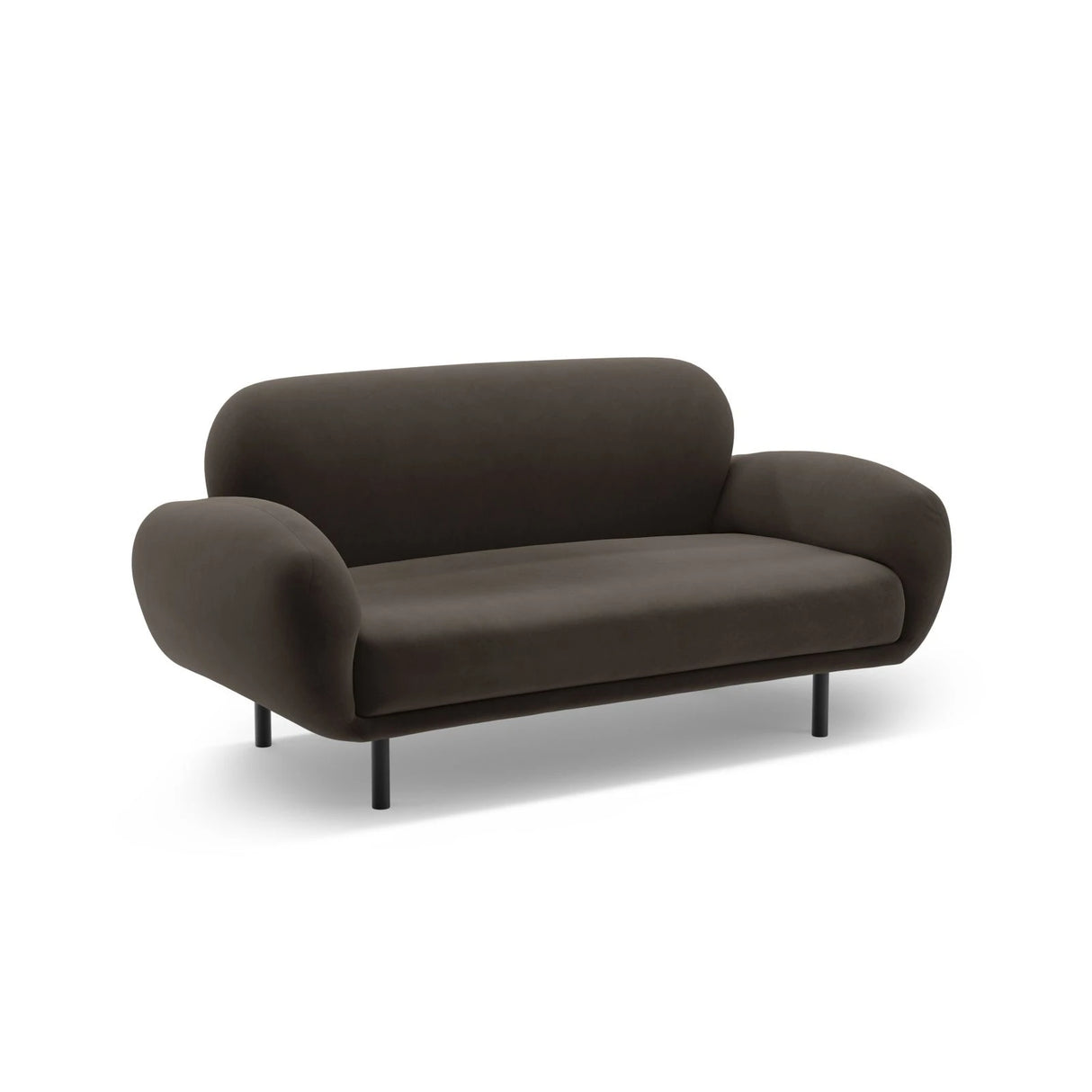 Poppy 2-Sitzer Sofa aus Samt (Casino Ebony) in Ebenholz, 148x72 cm – Bild 4