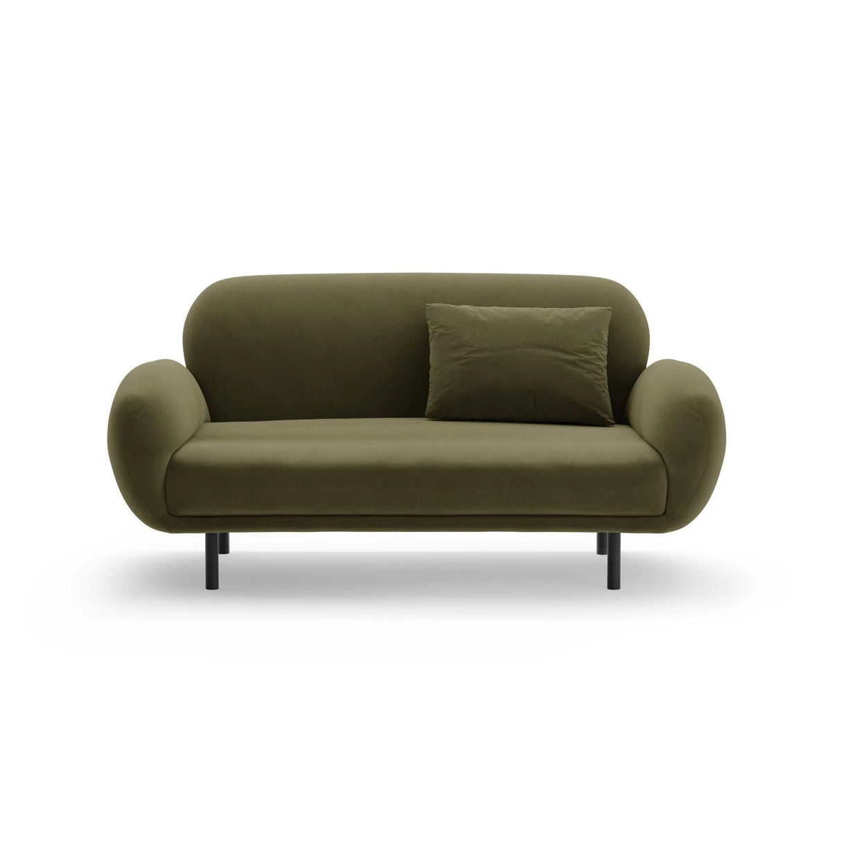 Poppy 2-Sitzer Sofa aus Samt (Casino Forest) in Hellgrün, 148x72 cm – Bild 1