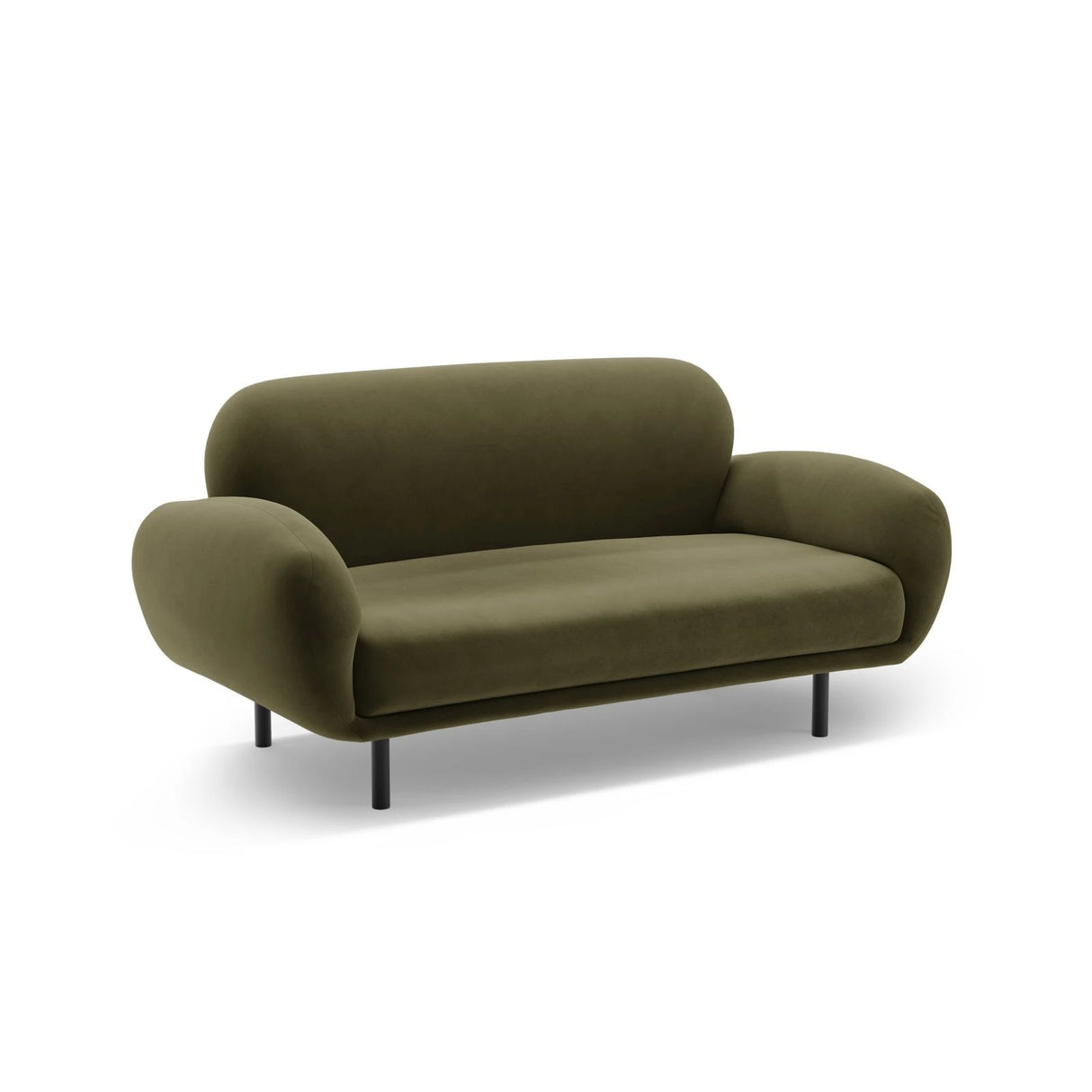 Poppy 2-Sitzer Sofa aus Samt (Casino Forest) in Hellgrün, 148x72 cm – Bild 4