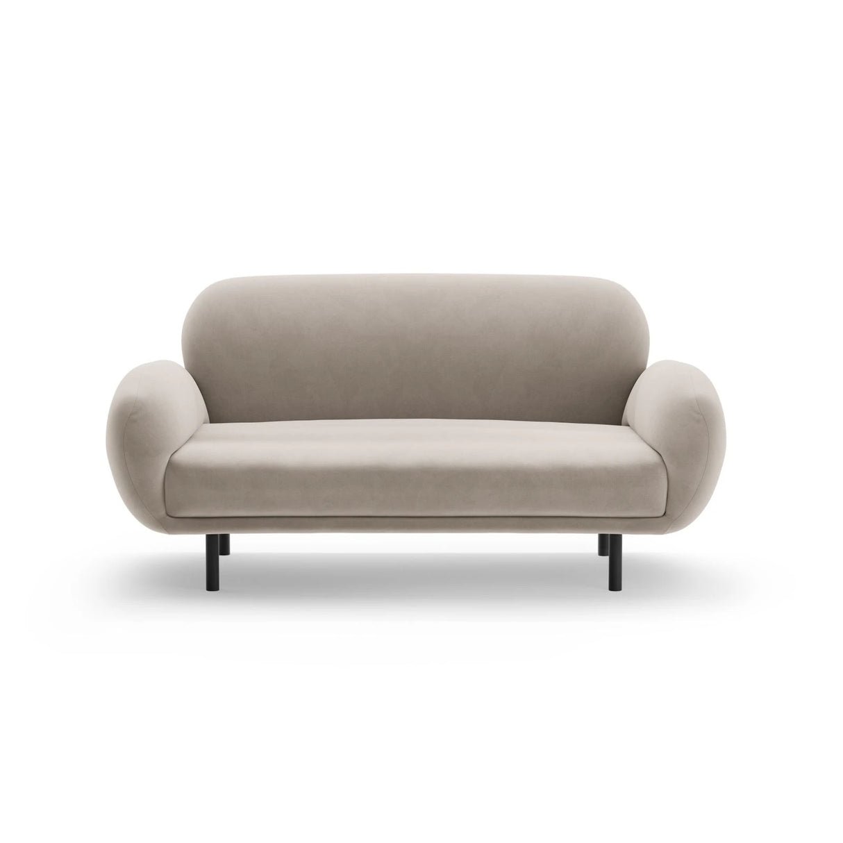 Poppy 2-Sitzer Sofa aus Samt (Casino Pearl) in Leichtes Beige, 148x72 cm – Bild 3